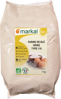 Markal Farine de blé grise T110 bio 1kg - 1115